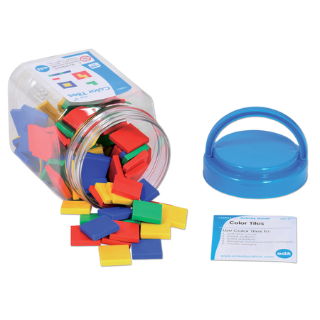 EDX EDUCATION Color Tiles in Mini Jar, Set of 100 13283J